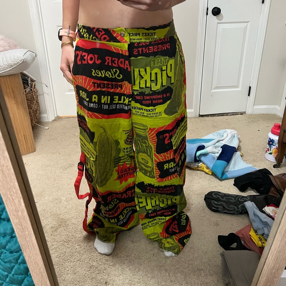 Trader Joes Pickle bag pants